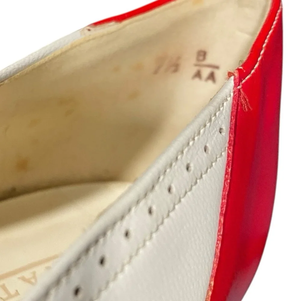 Vintage Naturalizer‎ Women's Heels Size 7.5 Red White Pump